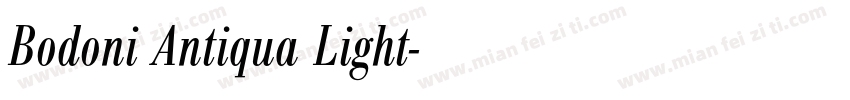 Bodoni Antiqua Light字体转换